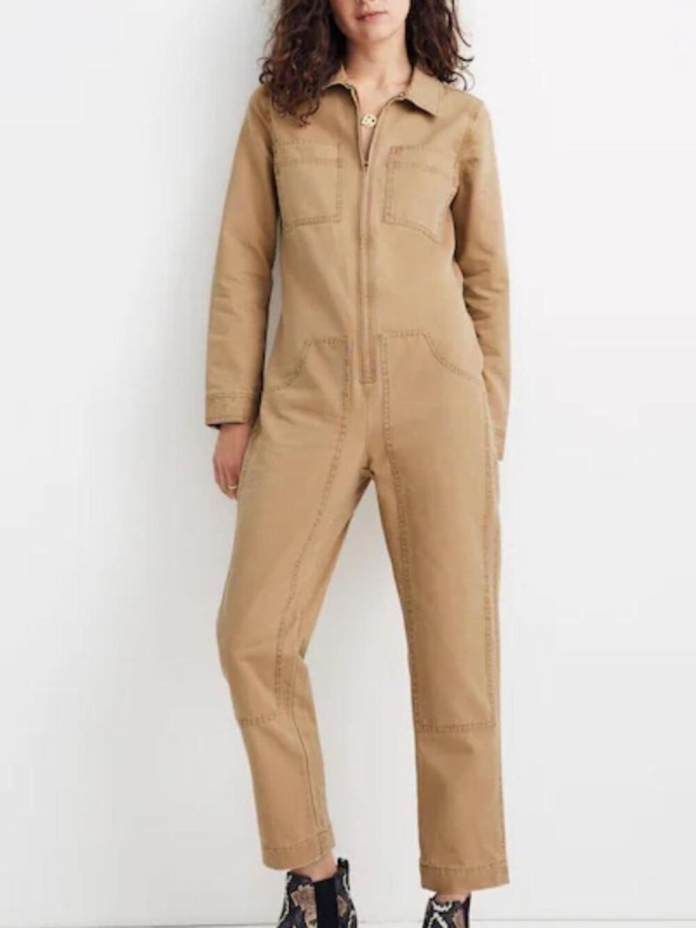 Madewell Dickies Beige Khaki Tan Coveralls, NEW